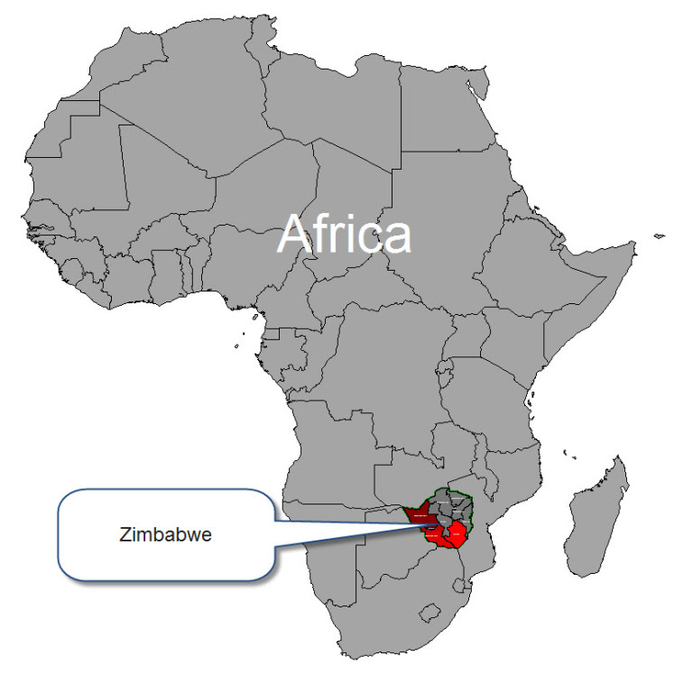 Зимбабве на карте африки расположение